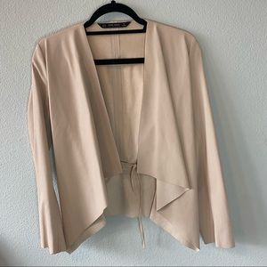 Zara Suede Light Pink Jacket Blazer